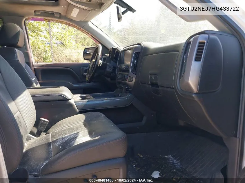 3GTU2NEJ7HG433722 2017 GMC Sierra 1500 Slt