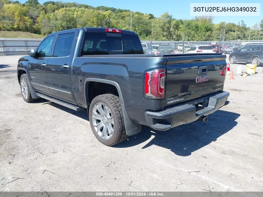 2017 GMC Sierra 1500 Denali VIN: 3GTU2PEJ6HG349032 Lot: 40491289