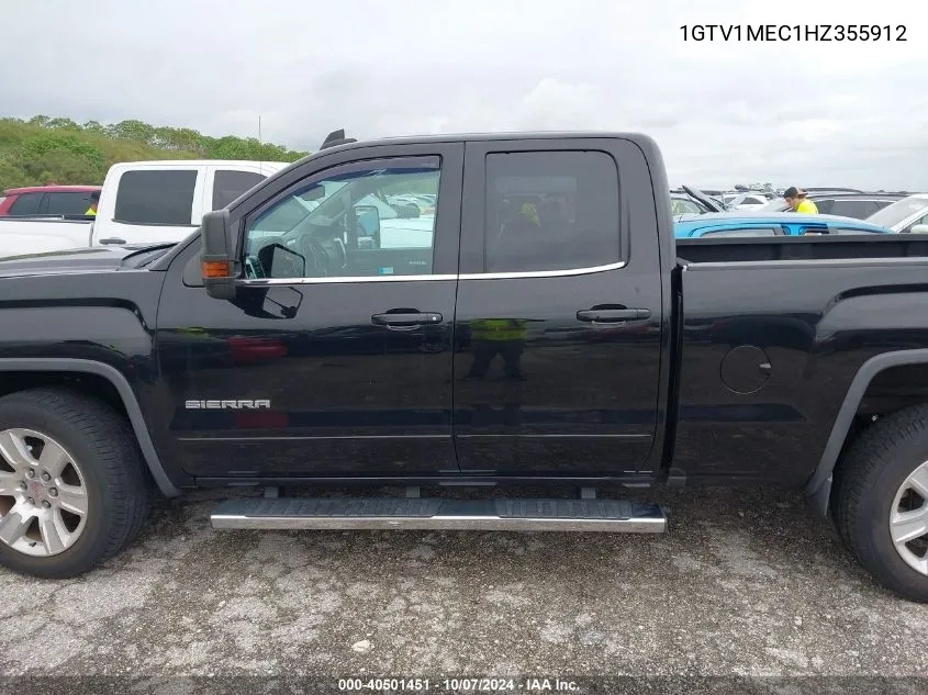 2017 GMC Sierra 1500 Sle VIN: 1GTV1MEC1HZ355912 Lot: 40501451