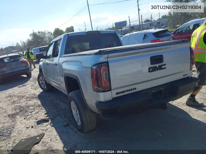 2017 GMC Sierra 1500 Slt VIN: 3GTU2NEC2HG219304 Lot: 40509171