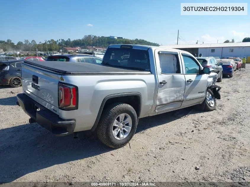 2017 GMC Sierra 1500 Slt VIN: 3GTU2NEC2HG219304 Lot: 40509171