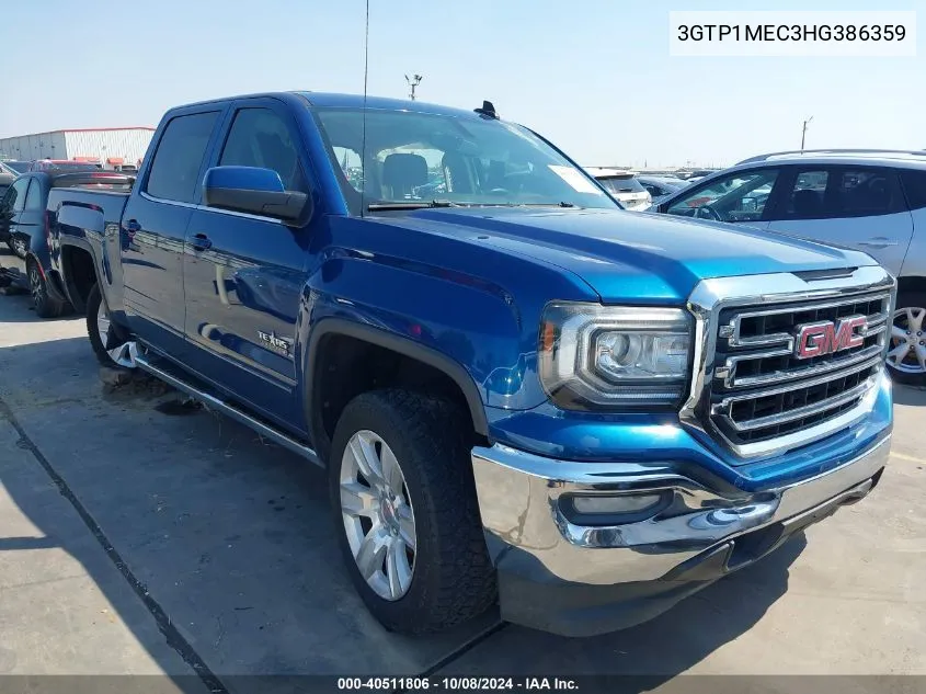 2017 GMC Sierra 1500 Sle VIN: 3GTP1MEC3HG386359 Lot: 40511806