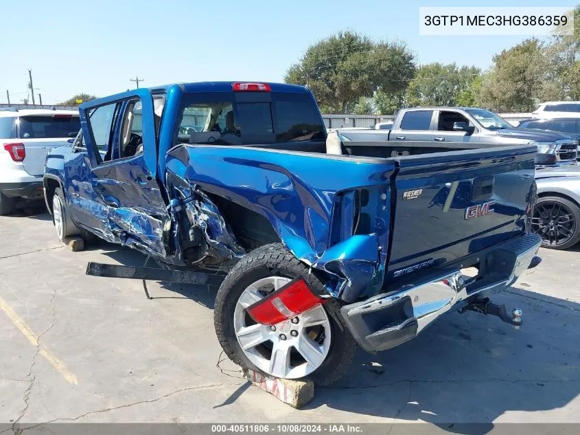 2017 GMC Sierra 1500 Sle VIN: 3GTP1MEC3HG386359 Lot: 40511806