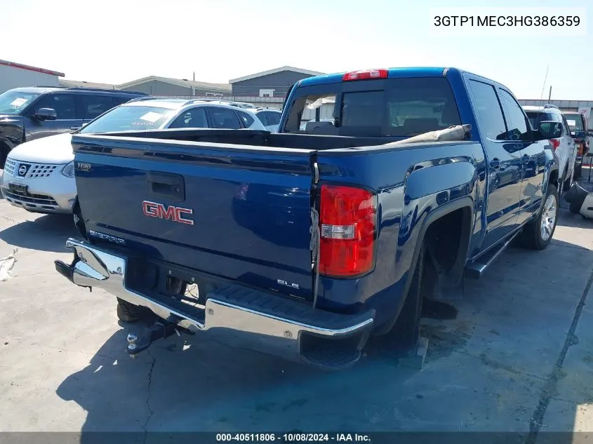 2017 GMC Sierra 1500 Sle VIN: 3GTP1MEC3HG386359 Lot: 40511806