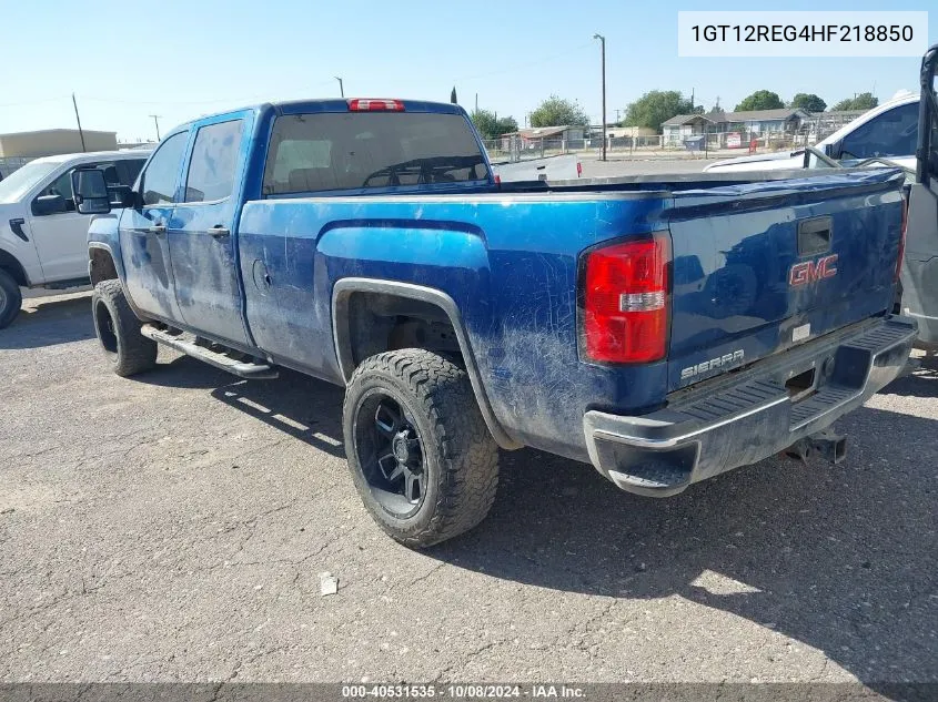 2017 GMC Sierra 2500Hd K2500 Heavy Duty VIN: 1GT12REG4HF218850 Lot: 40531535