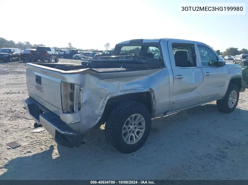 2017 GMC Sierra K1500 Sle VIN: 3GTU2MEC3HG199980 Lot: 40534708