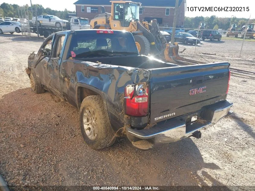 2017 GMC Sierra 1500 Sle VIN: 1GTV2MEC6HZ320215 Lot: 40540994