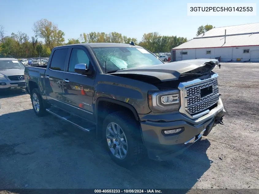 2017 GMC Sierra 1500 Denali VIN: 3GTU2PEC5HG142553 Lot: 40553233