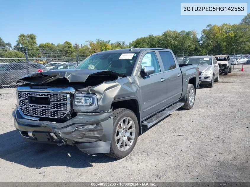 2017 GMC Sierra 1500 Denali VIN: 3GTU2PEC5HG142553 Lot: 40553233