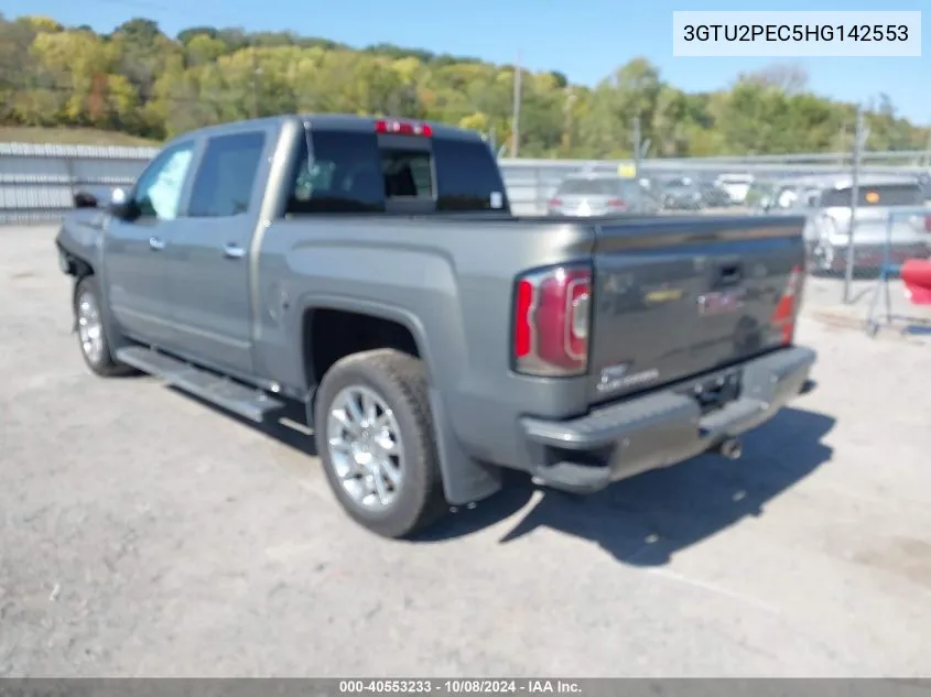 2017 GMC Sierra 1500 Denali VIN: 3GTU2PEC5HG142553 Lot: 40553233