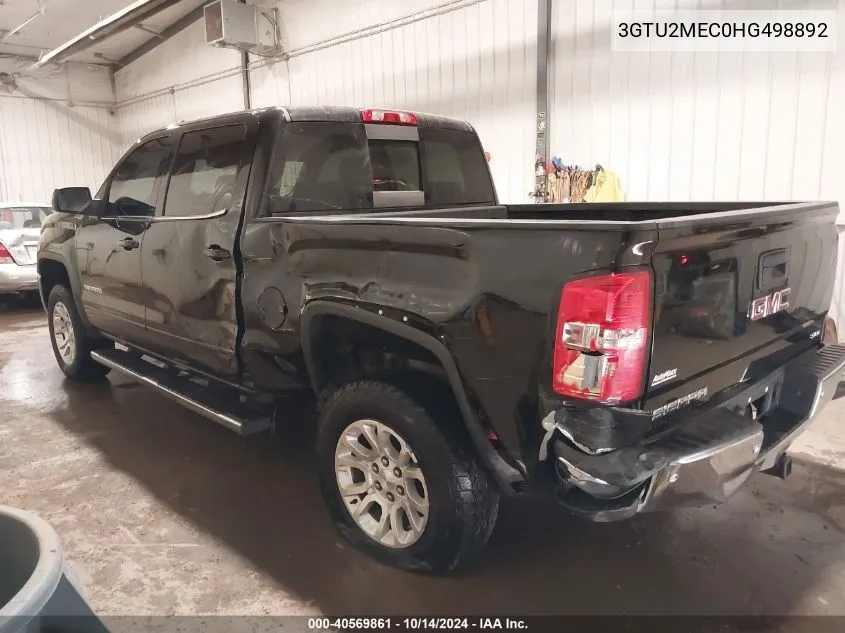 2017 GMC Sierra 1500 Sle VIN: 3GTU2MEC0HG498892 Lot: 40569861