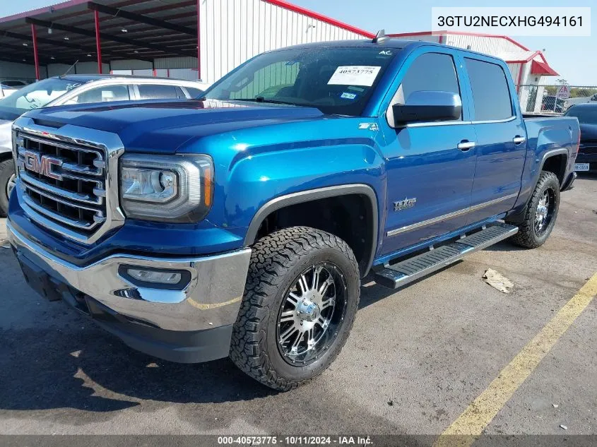 2017 GMC Sierra 1500 Slt VIN: 3GTU2NECXHG494161 Lot: 40573775