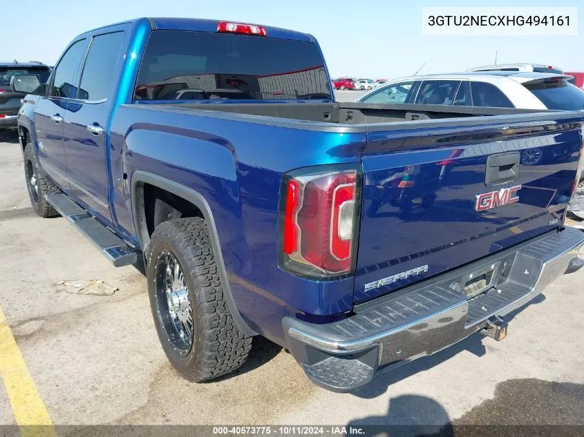 2017 GMC Sierra 1500 Slt VIN: 3GTU2NECXHG494161 Lot: 40573775