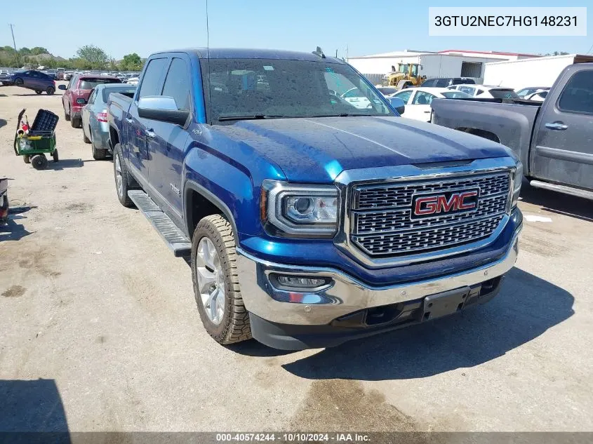 2017 GMC Sierra 1500 Slt VIN: 3GTU2NEC7HG148231 Lot: 40574244