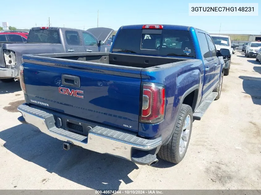 2017 GMC Sierra 1500 Slt VIN: 3GTU2NEC7HG148231 Lot: 40574244