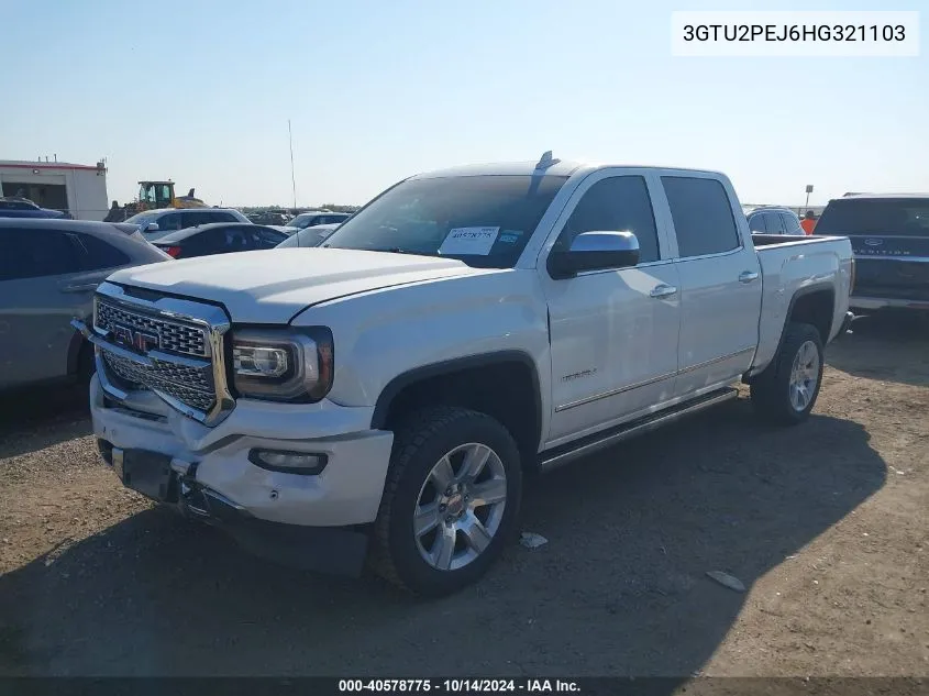 2017 GMC Sierra 1500 K1500 Denali VIN: 3GTU2PEJ6HG321103 Lot: 40578775