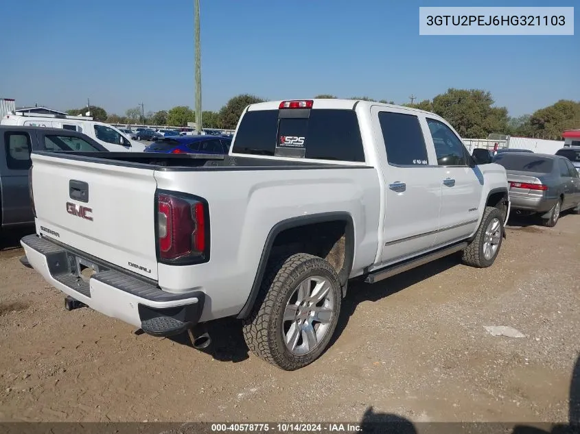 2017 GMC Sierra 1500 K1500 Denali VIN: 3GTU2PEJ6HG321103 Lot: 40578775