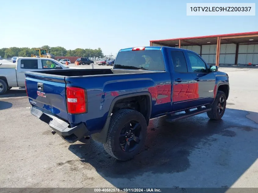 2017 GMC Sierra 1500 VIN: 1GTV2LEC9HZ200337 Lot: 40582578