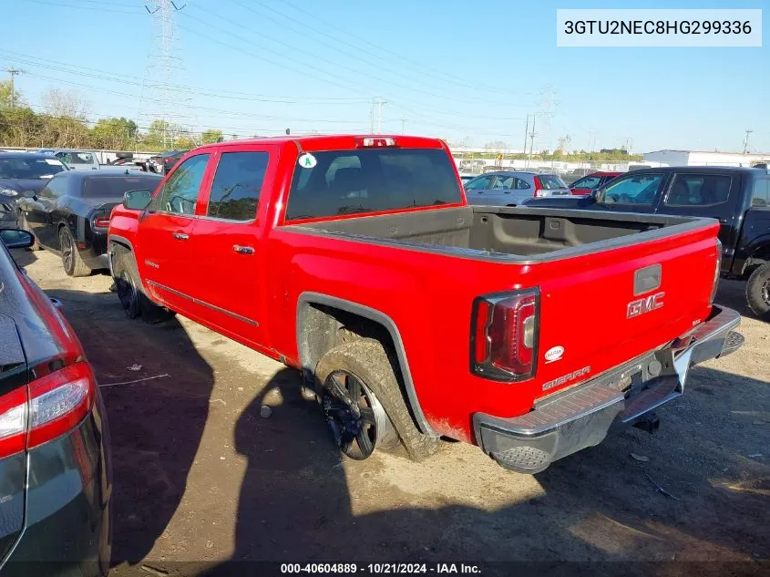 2017 GMC Sierra 1500 Slt VIN: 3GTU2NEC8HG299336 Lot: 40604889