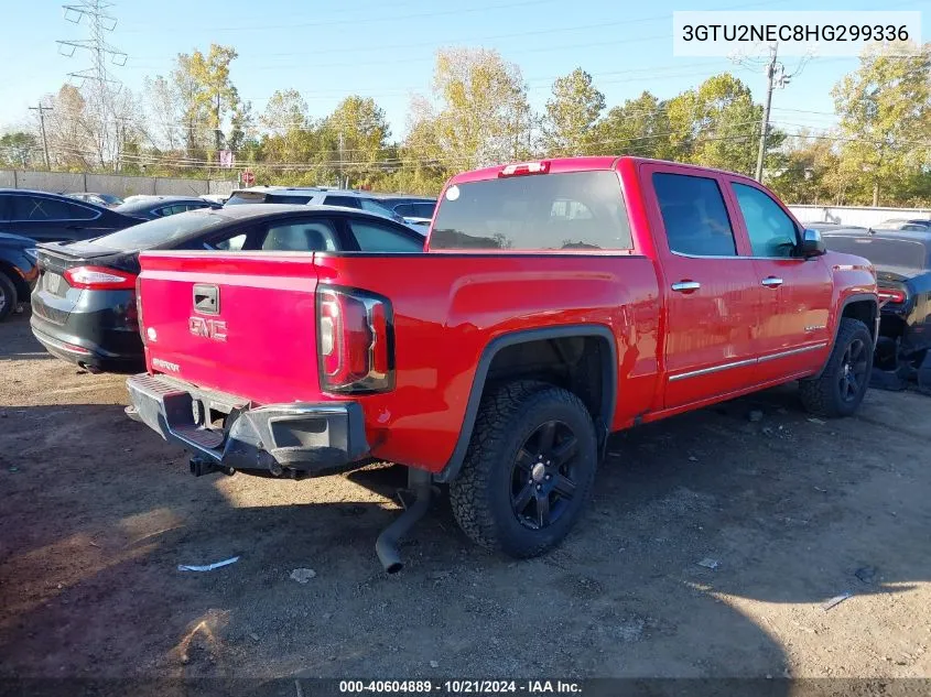 2017 GMC Sierra 1500 Slt VIN: 3GTU2NEC8HG299336 Lot: 40604889