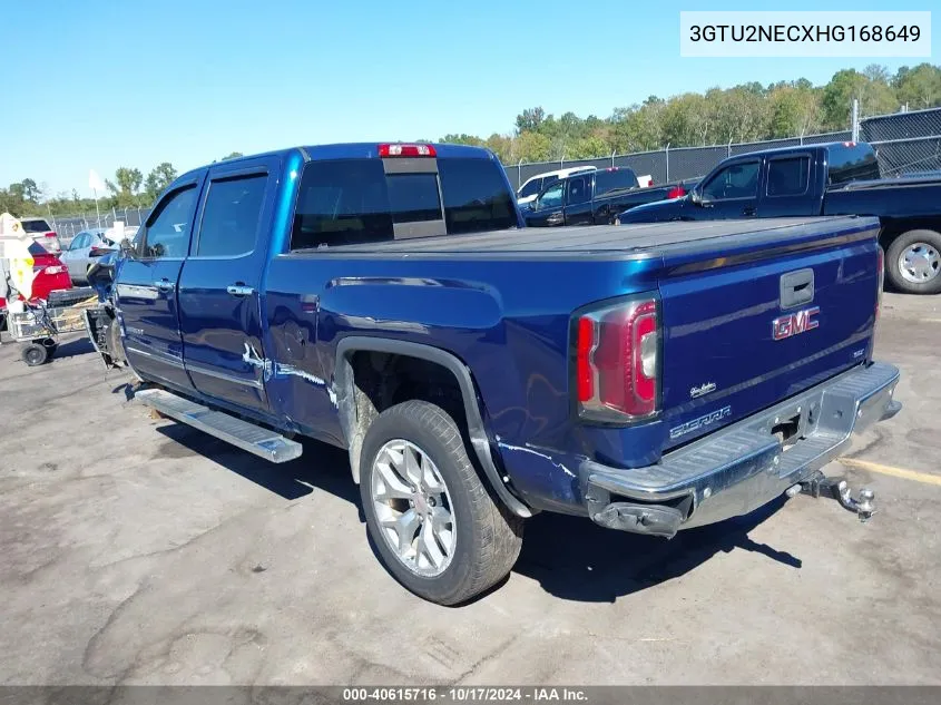 2017 GMC Sierra 1500 Slt VIN: 3GTU2NECXHG168649 Lot: 40615716