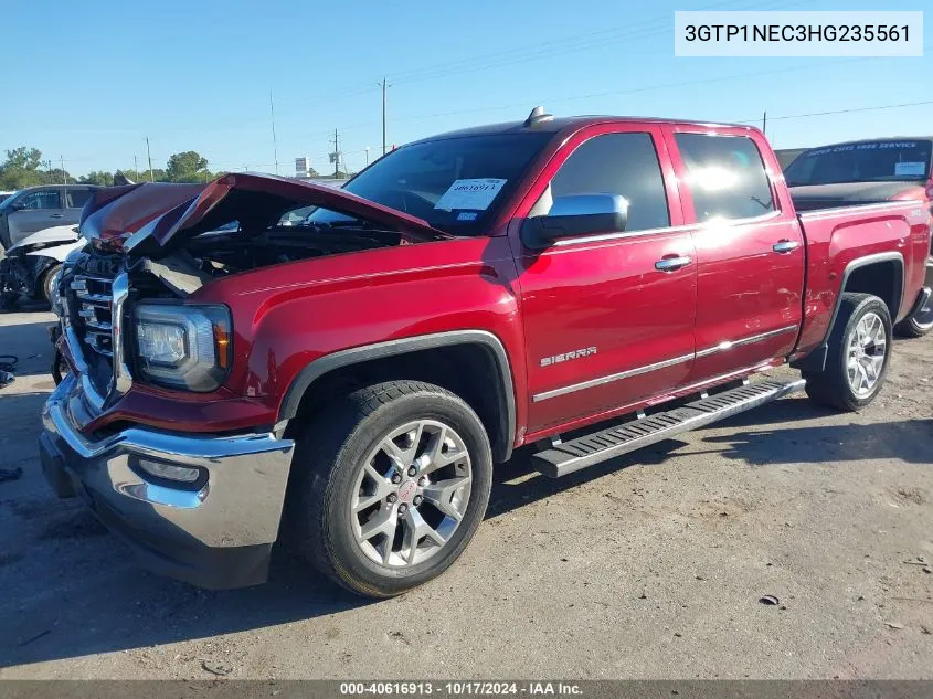 2017 GMC Sierra 1500 Slt VIN: 3GTP1NEC3HG235561 Lot: 40616913