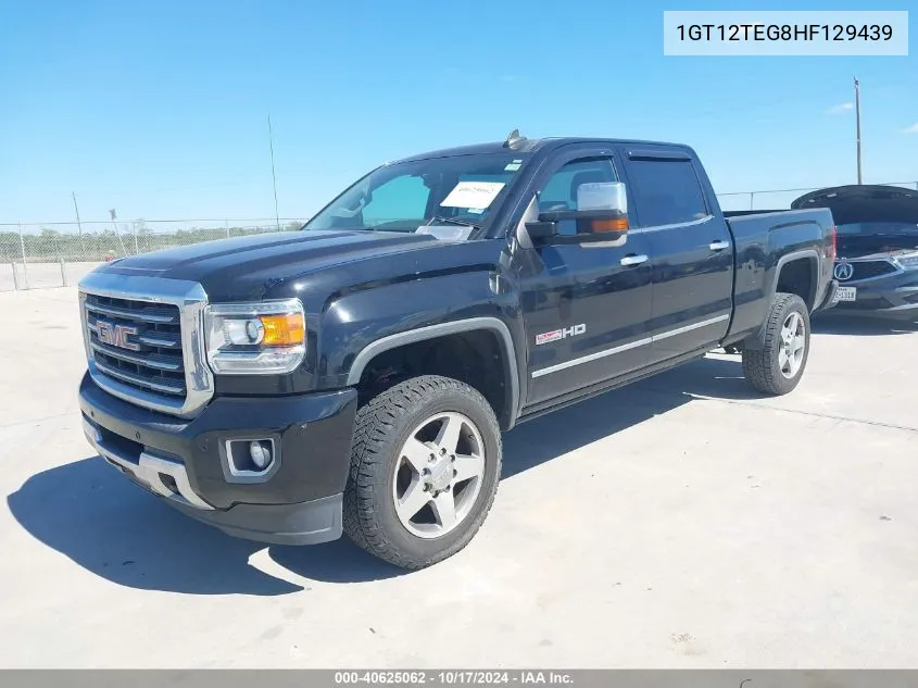 2017 GMC Sierra 2500Hd Slt VIN: 1GT12TEG8HF129439 Lot: 40625062