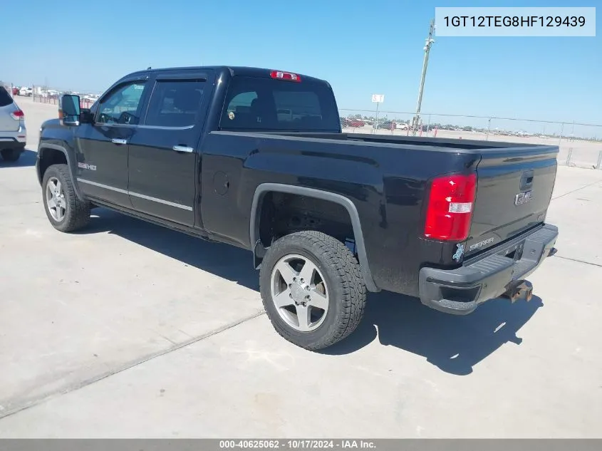 2017 GMC Sierra 2500Hd Slt VIN: 1GT12TEG8HF129439 Lot: 40625062