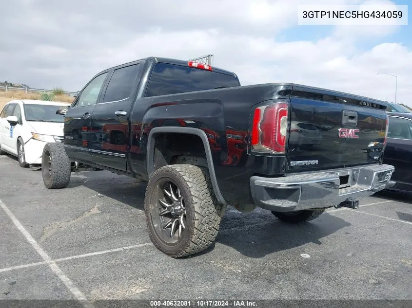 2017 GMC Sierra 1500 Slt VIN: 3GTP1NEC5HG434059 Lot: 40632081