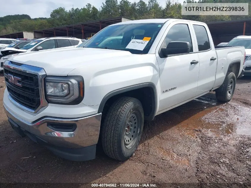 2017 GMC Sierra 1500 VIN: 1GTR1LEH2HZ239836 Lot: 40794562