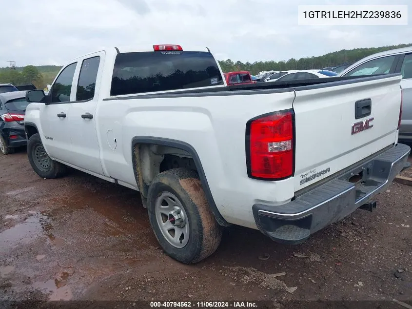 2017 GMC Sierra 1500 VIN: 1GTR1LEH2HZ239836 Lot: 40794562