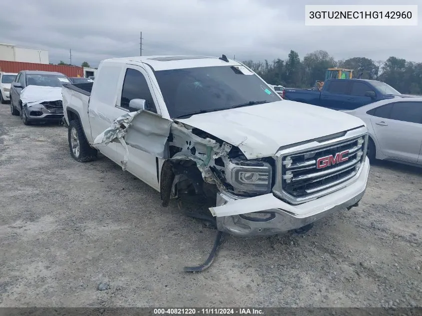 2017 GMC Sierra 1500 VIN: 3GTU2NEC1HG142960 Lot: 40821220