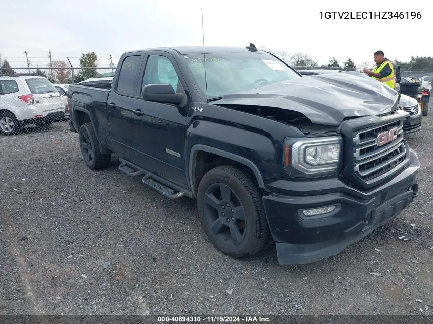 2017 GMC Sierra 1500 VIN: 1GTV2LEC1HZ346196 Lot: 40894310