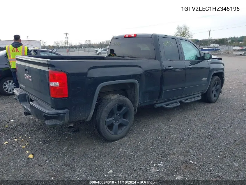 2017 GMC Sierra 1500 VIN: 1GTV2LEC1HZ346196 Lot: 40894310