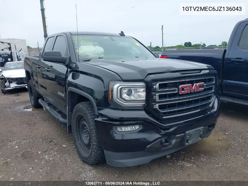 2018 GMC Sierra 1500 VIN: 1GTV2MEC6JZ136043 Lot: 12063711