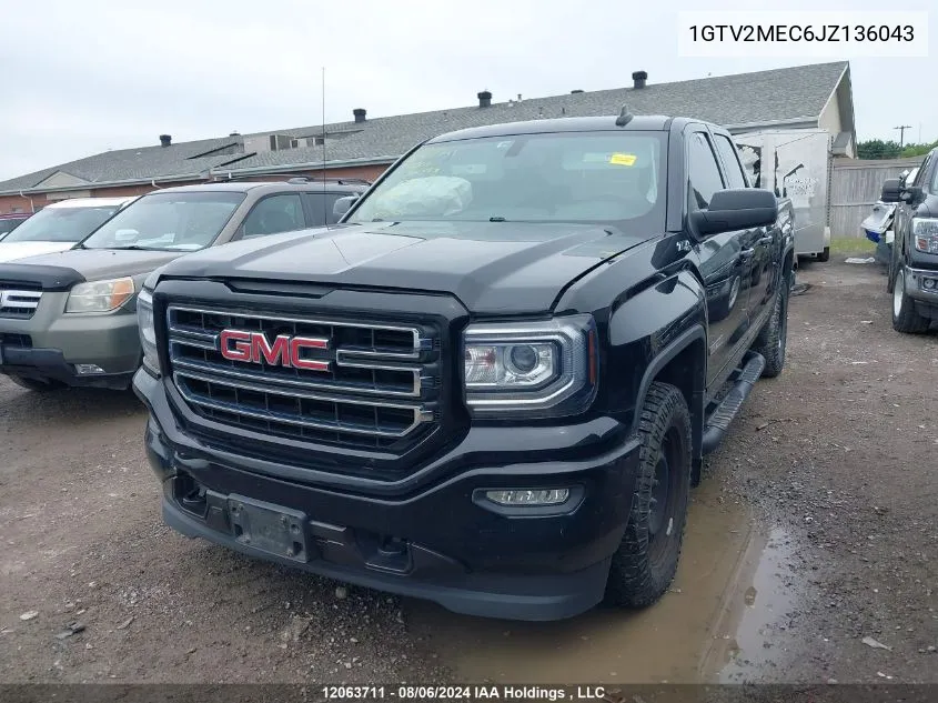 1GTV2MEC6JZ136043 2018 GMC Sierra 1500