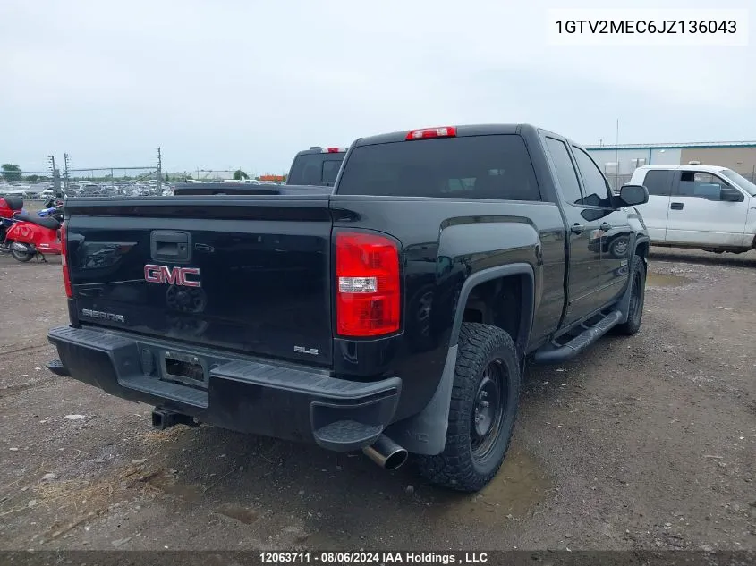 2018 GMC Sierra 1500 VIN: 1GTV2MEC6JZ136043 Lot: 12063711