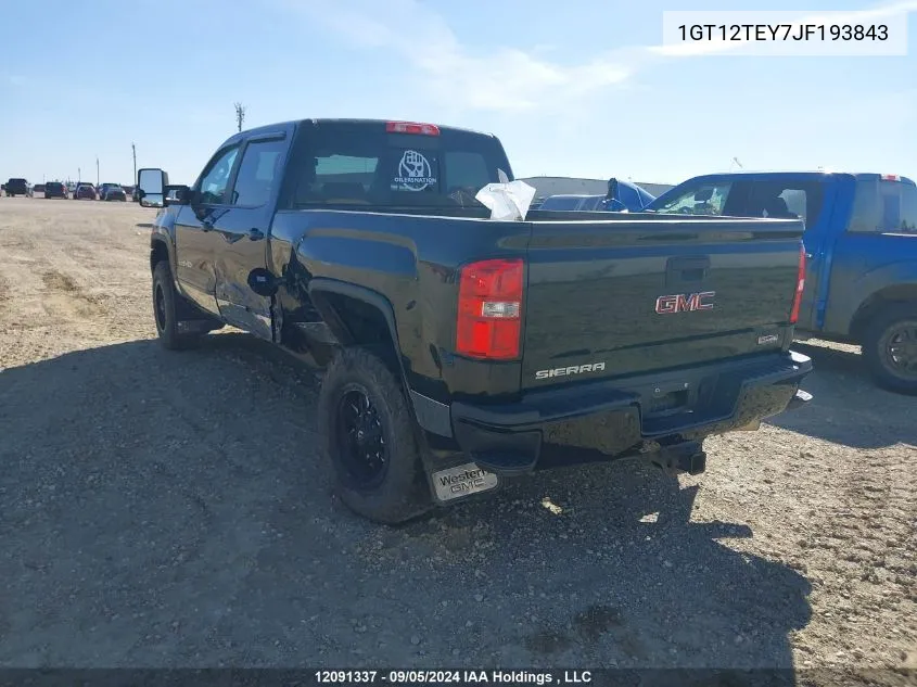 2018 GMC Sierra 2500Hd VIN: 1GT12TEY7JF193843 Lot: 12091337