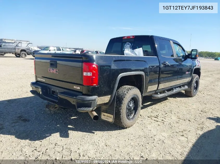 2018 GMC Sierra 2500Hd VIN: 1GT12TEY7JF193843 Lot: 12091337