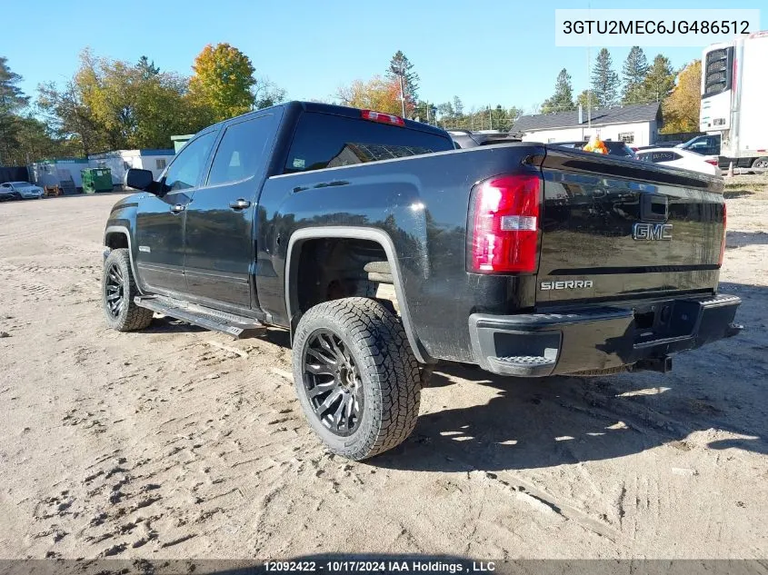 2018 GMC Sierra 1500 VIN: 3GTU2MEC6JG486512 Lot: 12092422