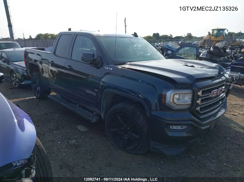 2018 GMC Sierra 1500 VIN: 1GTV2MEC2JZ135326 Lot: 12092741