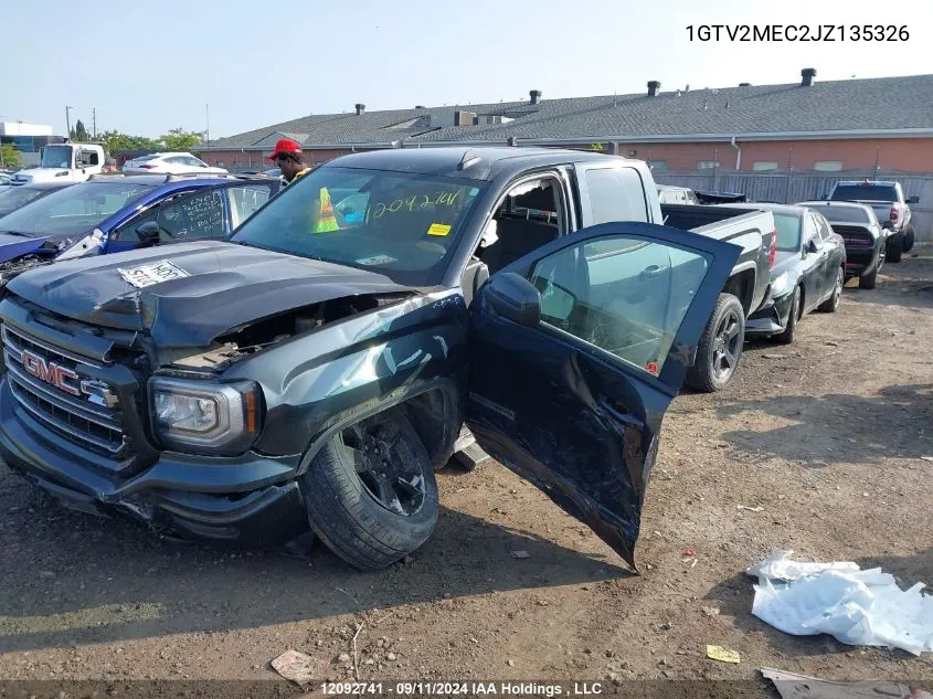 2018 GMC Sierra 1500 VIN: 1GTV2MEC2JZ135326 Lot: 12092741