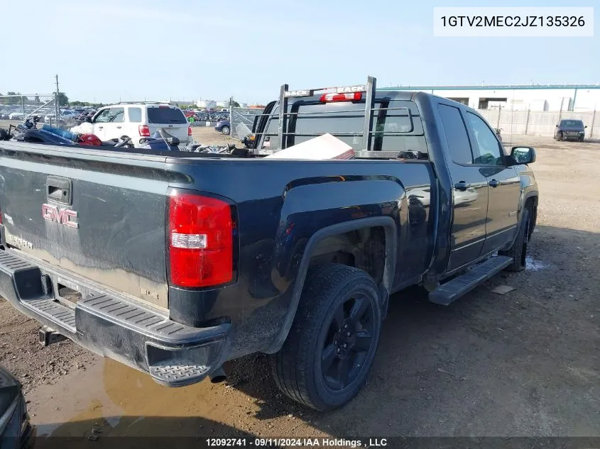 2018 GMC Sierra 1500 VIN: 1GTV2MEC2JZ135326 Lot: 12092741