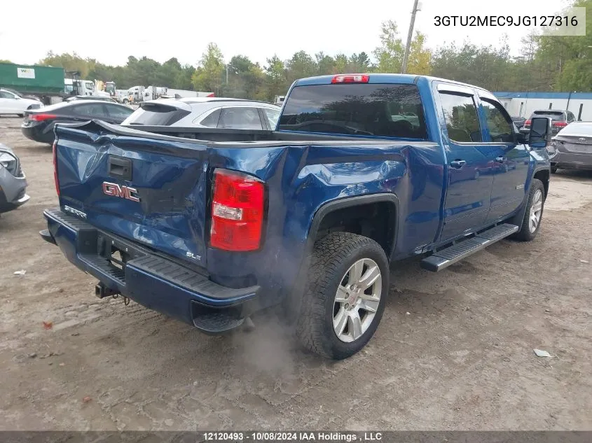 2018 GMC Sierra 1500 VIN: 3GTU2MEC9JG127316 Lot: 12120493