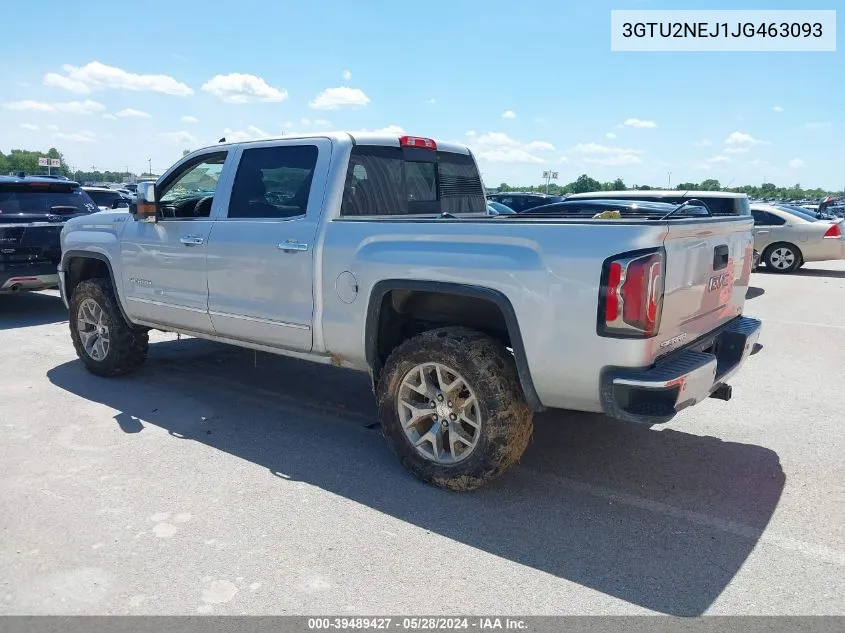 2018 GMC Sierra 1500 Slt VIN: 3GTU2NEJ1JG463093 Lot: 39489427