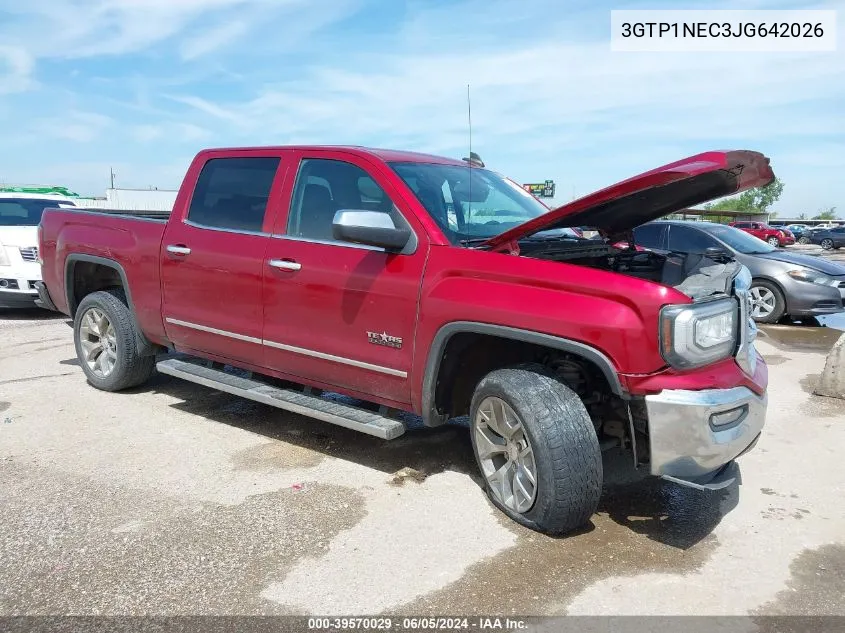 2018 GMC Sierra 1500 Slt VIN: 3GTP1NEC3JG642026 Lot: 39570029