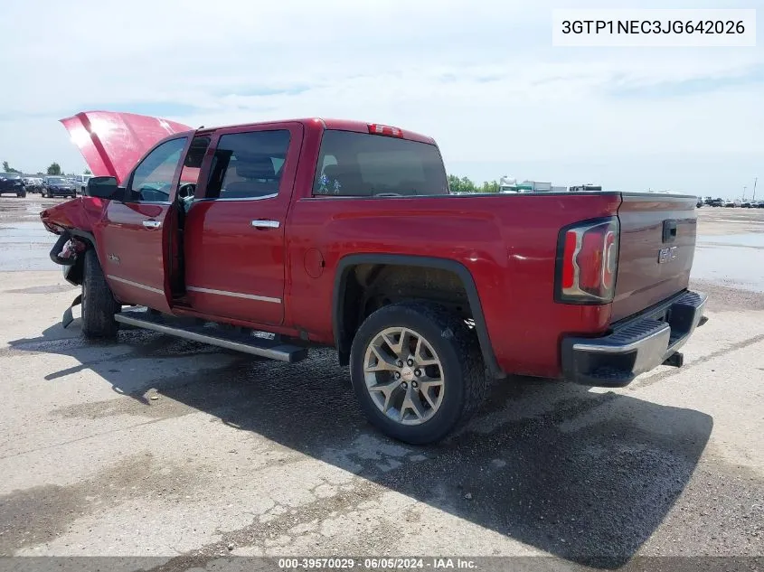 2018 GMC Sierra 1500 Slt VIN: 3GTP1NEC3JG642026 Lot: 39570029