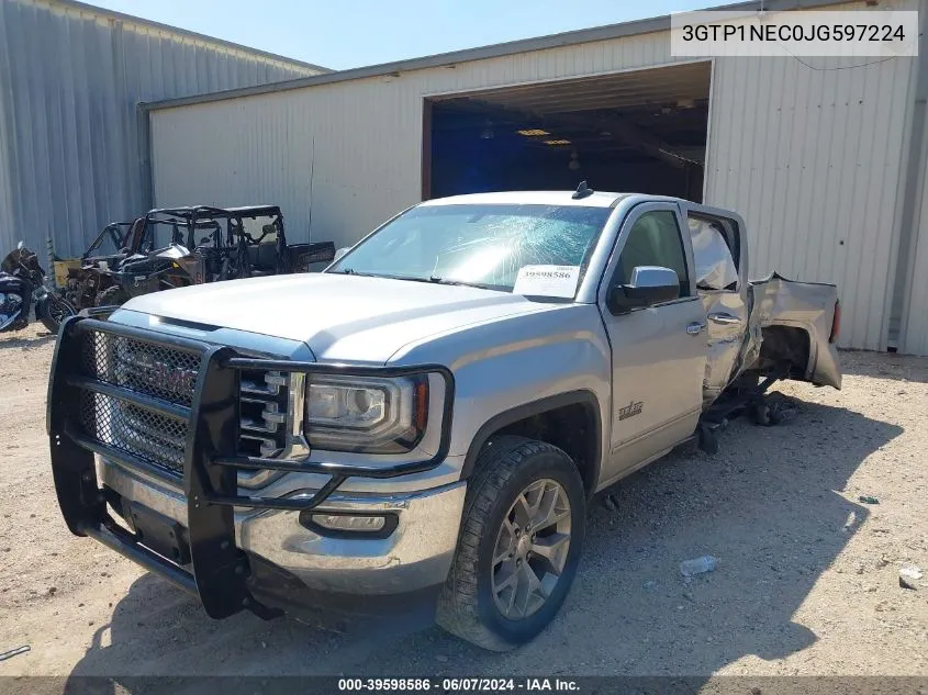 2018 GMC Sierra 1500 Slt VIN: 3GTP1NEC0JG597224 Lot: 39598586