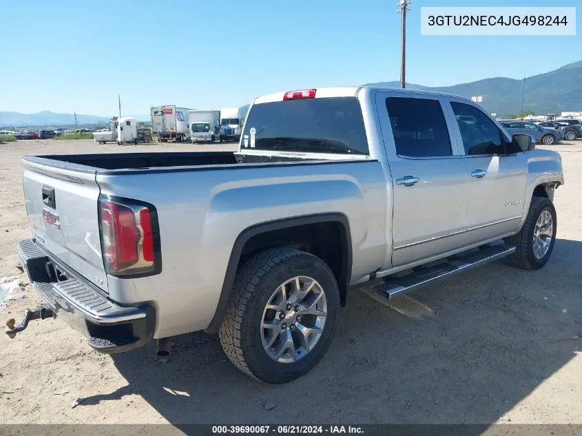 2018 GMC Sierra 1500 Slt VIN: 3GTU2NEC4JG498244 Lot: 39690067