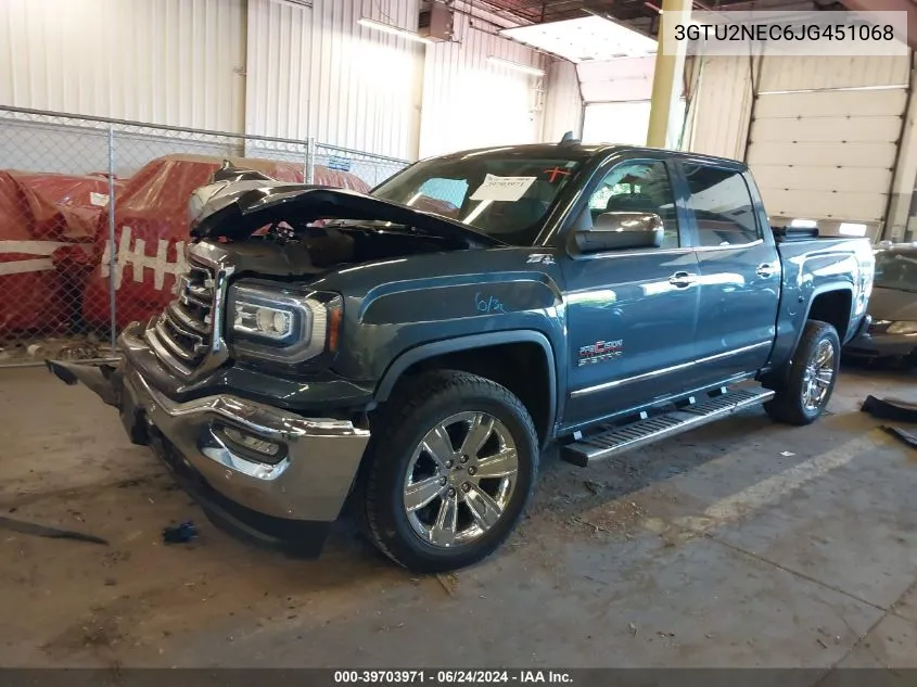 2018 GMC Sierra 1500 Slt VIN: 3GTU2NEC6JG451068 Lot: 39703971